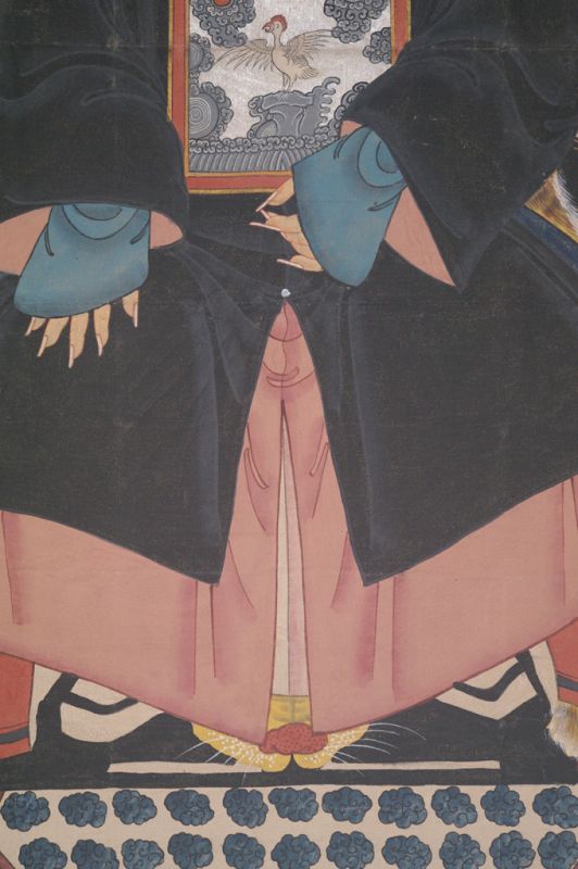 Sehr Grosse Chinesische Ahnenbilder - Majestätisch - Kaiser - Schwarz 4