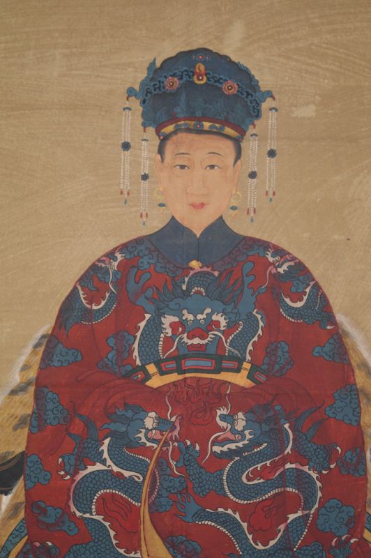 Sehr Grosse Chinesische Ahnenbilder - Majestätisch - Kaiserin 3