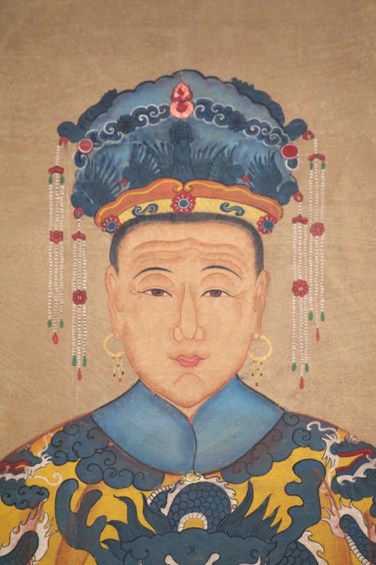 Sehr Grosse Chinesische Ahnenbilder - Majestätisch - Kaiserin - Gelb 4