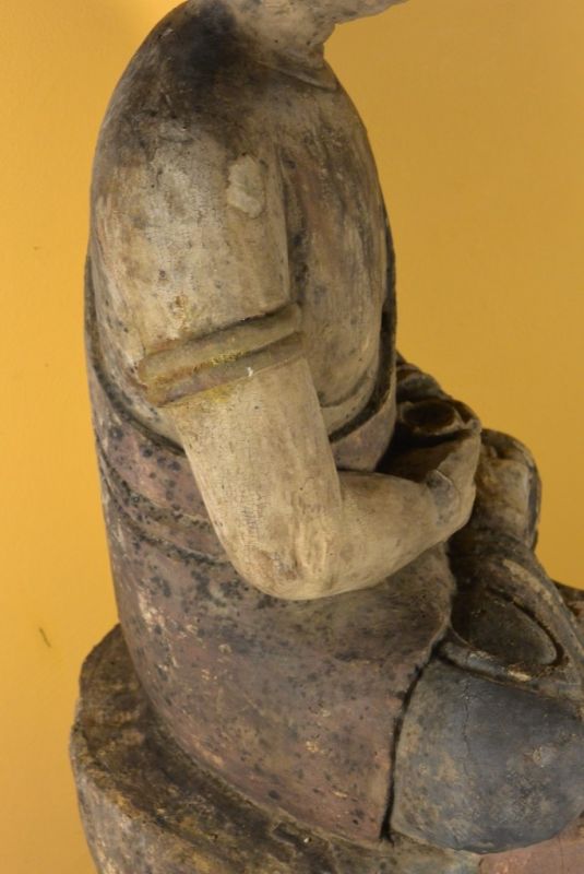 Sehr große chinesische Holzstatue Buddha 106cm 5