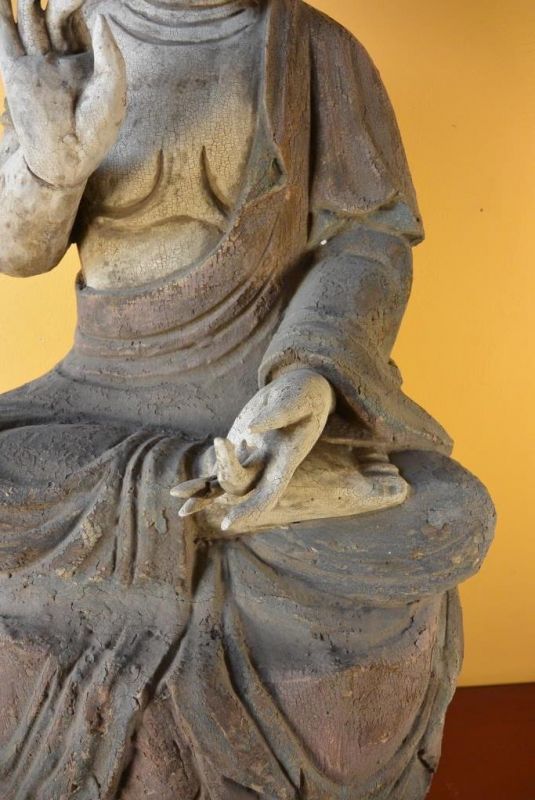 Sehr Große Holzstatue - Buddha in Meditationshaltung 3
