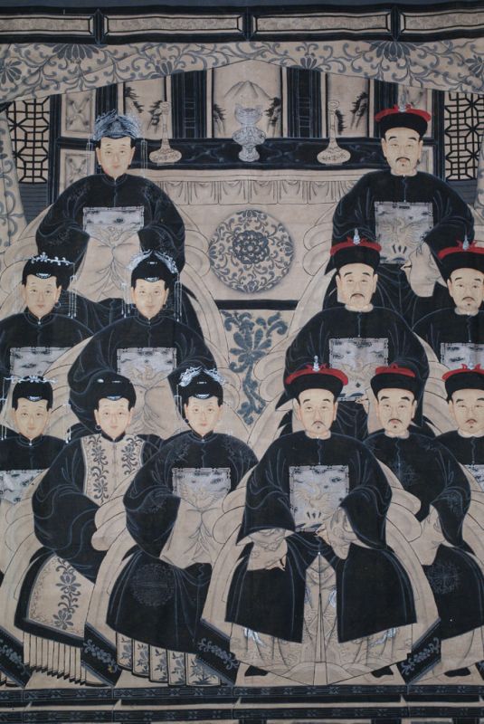 Sehr Grosse Moderne Chinesische Ahnenbilder - 12 Personen 2