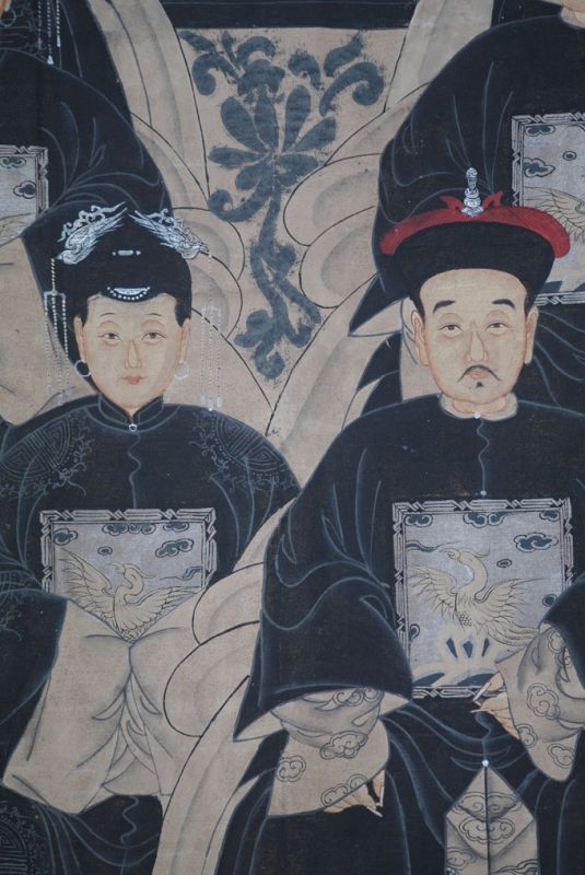 Sehr Grosse Moderne Chinesische Ahnenbilder - 12 Personen 5