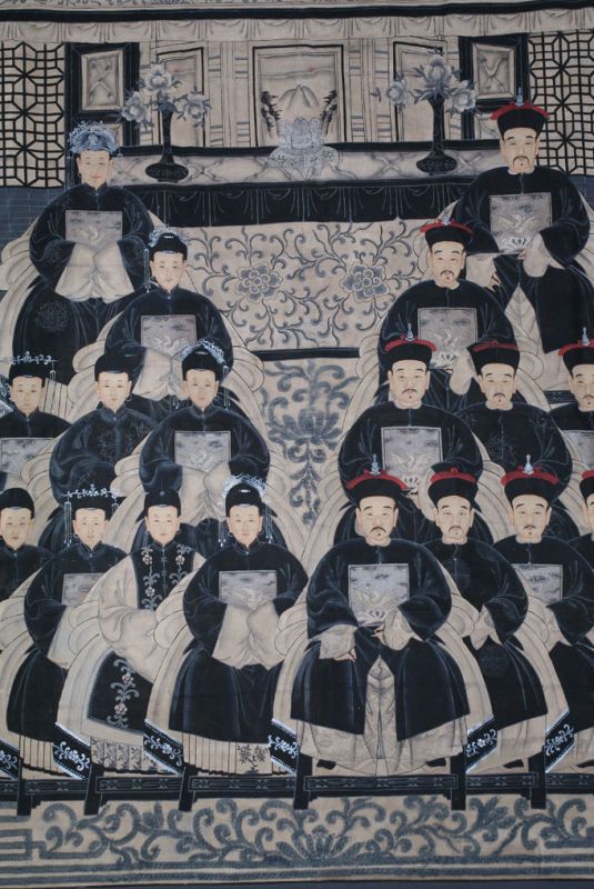 Sehr Grosse Moderne Chinesische Ahnenbilder - 18 Personen 2