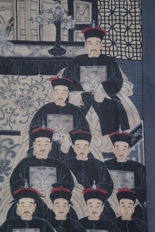Sehr Grosse Moderne Chinesische Ahnenbilder - 18 Personen 4