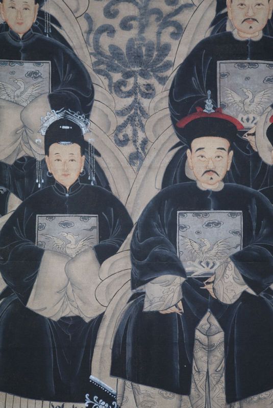 Sehr Grosse Moderne Chinesische Ahnenbilder - 18 Personen 5