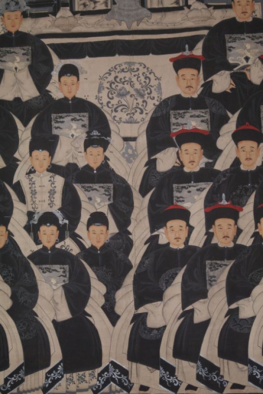Sehr Grosse Moderne Chinesische Ahnenbilder - 20 Personen 3