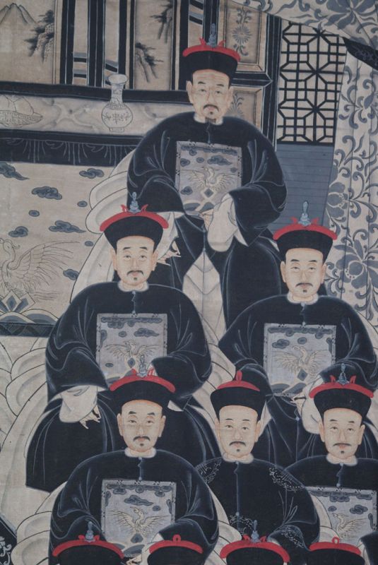 Sehr Grosse Moderne Chinesische Ahnenbilder - 21 Personen 4