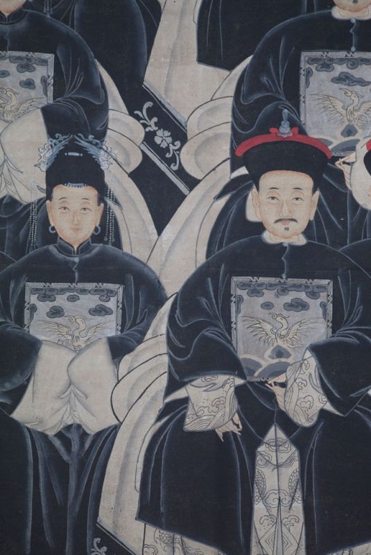 Sehr Grosse Moderne Chinesische Ahnenbilder - 21 Personen 5
