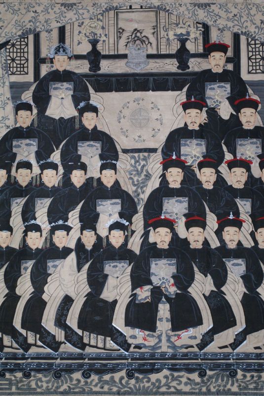 Sehr Grosse Moderne Chinesische Ahnenbilder - 24 Personen 2