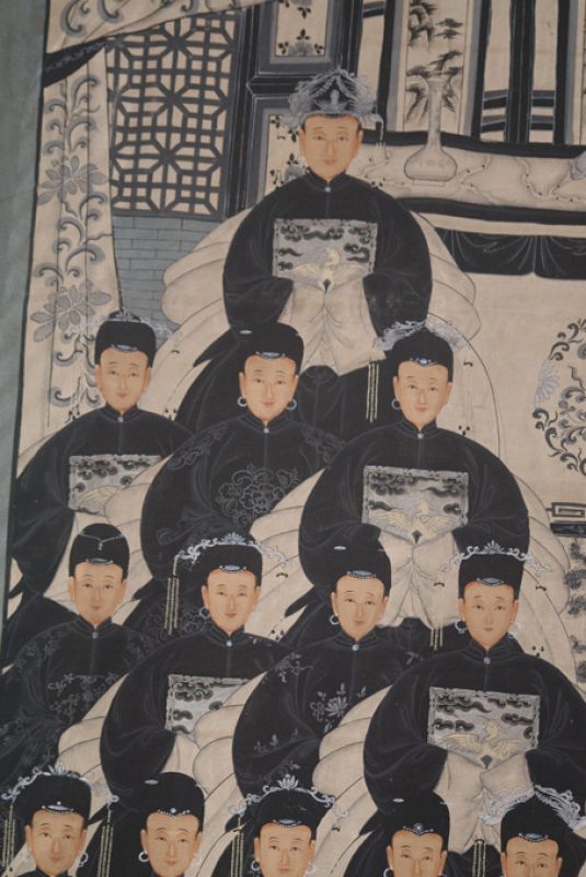 Sehr Grosse Moderne Chinesische Ahnenbilder - 26 Personen 2