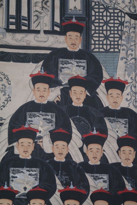 Sehr Grosse Moderne Chinesische Ahnenbilder - 26 Personen 3