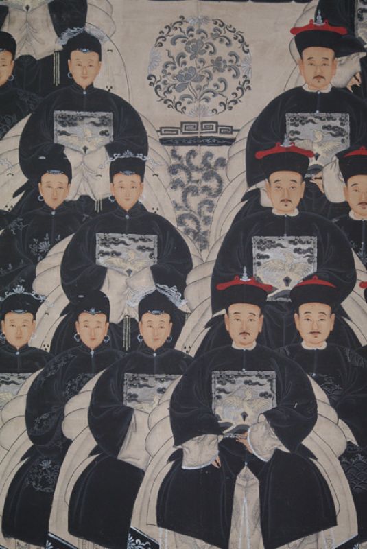 Sehr Grosse Moderne Chinesische Ahnenbilder - 26 Personen 4