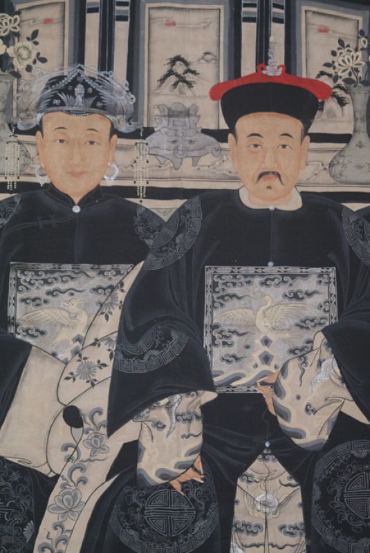 Sehr Grosse Moderne Chinesische Ahnenbilder - 4 Personen 2