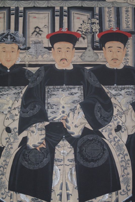Sehr Grosse Moderne Chinesische Ahnenbilder - 4 Personen 4