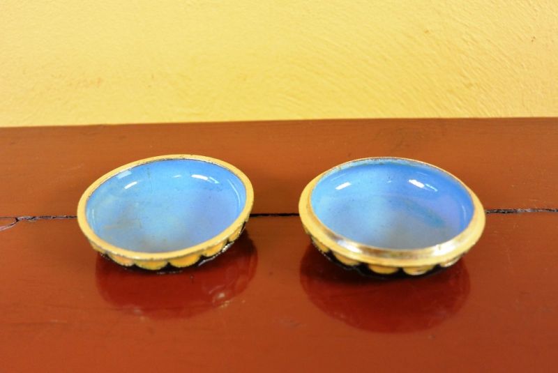 Sehr Kleine Cloisonne-Dose Schwarz 3