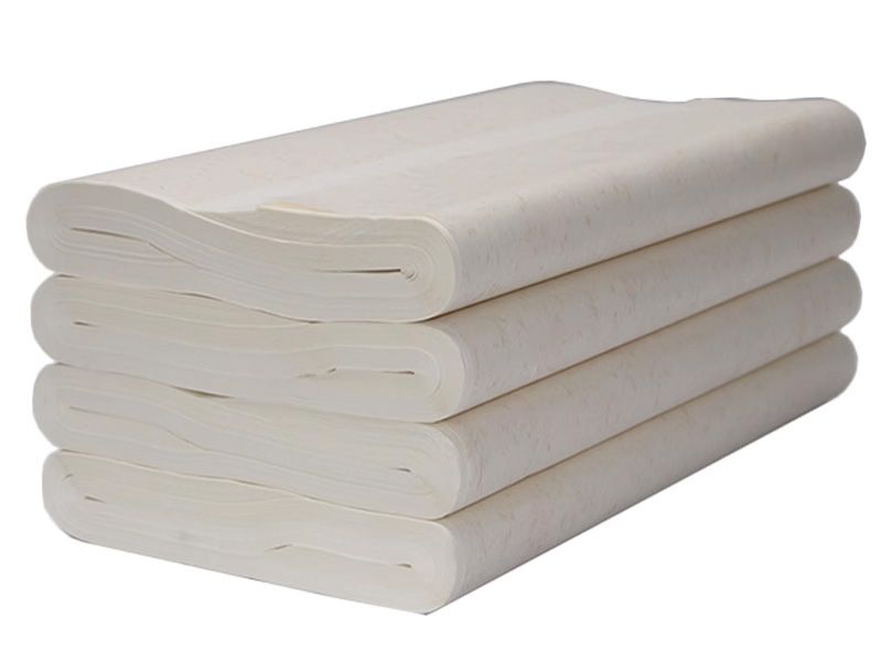 Set of 10 sheets of rice paper for calligraphy - White - 46x68cm - A+ quality 1