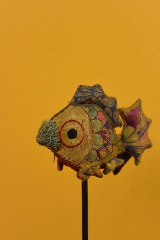 Shanxi alte Stickerei Kleine Fische 4