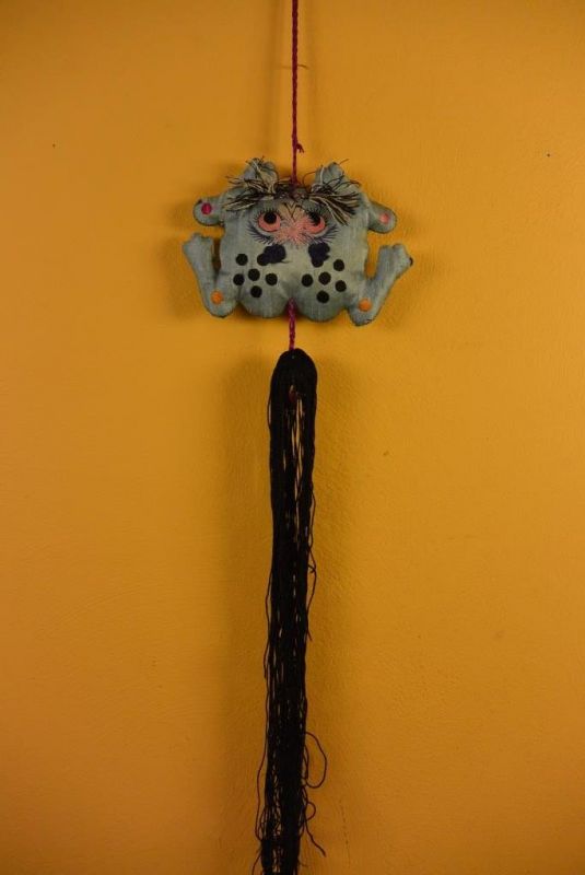 Shanxi alte Stickerei Mobil-Baby - Blauer Frosch 3