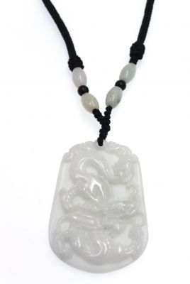 Signe du Zodiaque en Jade - Dragon - Blanc Signe du Zodiaque en Jade - Dragon - Blanc