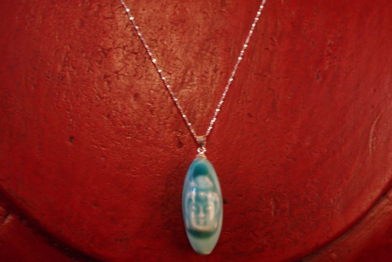 Silver Necklace with Buddhism Pendant 2