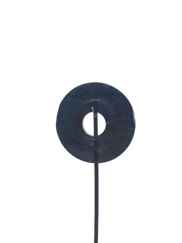 Small Chinese Bi Disc 10 cm with Metal Stand - Black 1