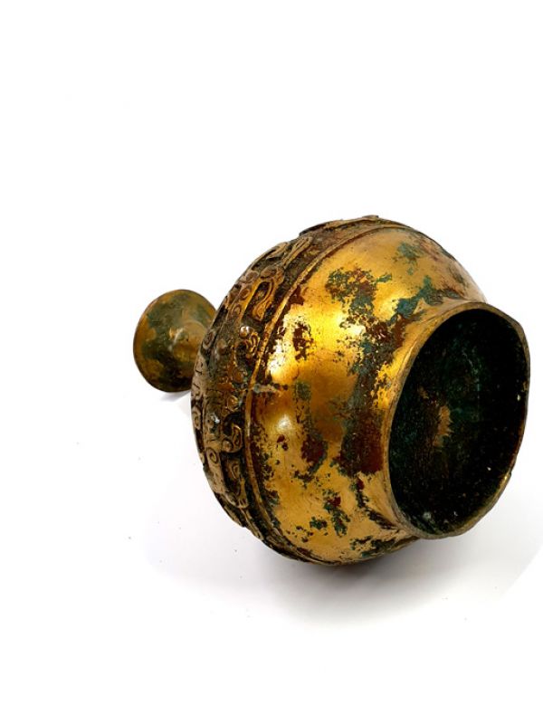 Small Chinese Bronze Vase - Gold 4