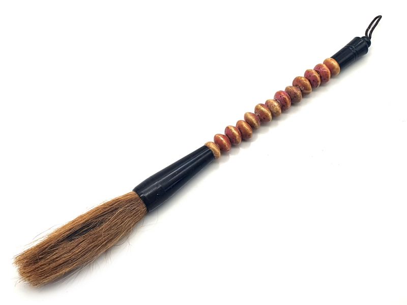 Small Chinese Calligraphy Brush Dark red ceramic 1