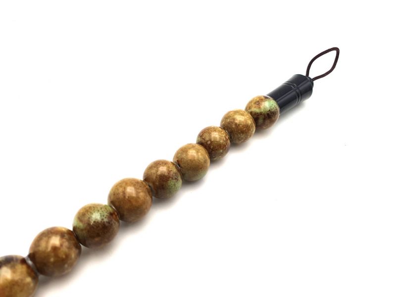 Small Chinese Calligraphy Brush Green and brown 2