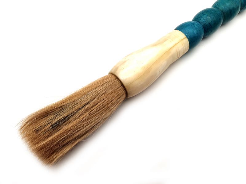 Small Chinese Calligraphy Brush Oval Shape - Blue 2