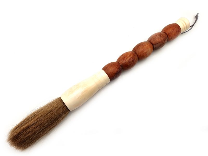 Small Chinese Calligraphy Brush Oval shape - Brown 1