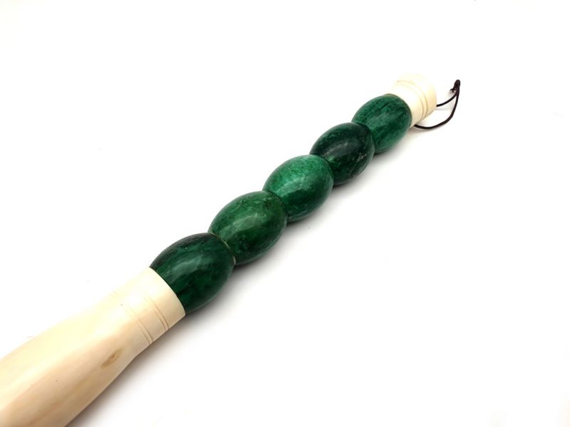 Small Chinese Calligraphy Brush Oval shape - Green 3
