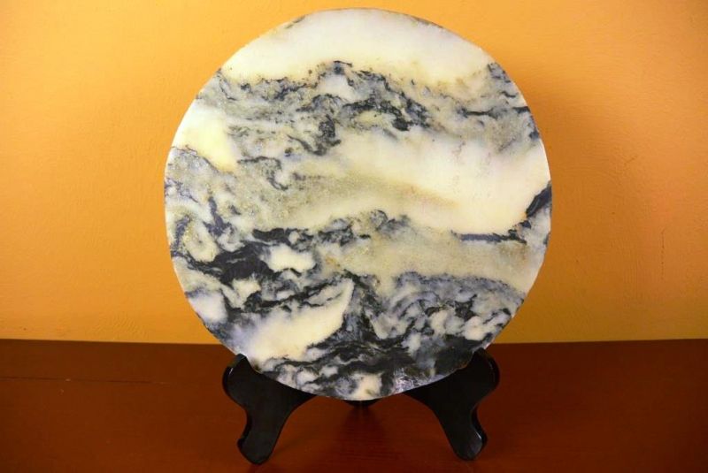 Small Chinese Dali Dreamstone Painting on Marble Panel - Mountain 4 1