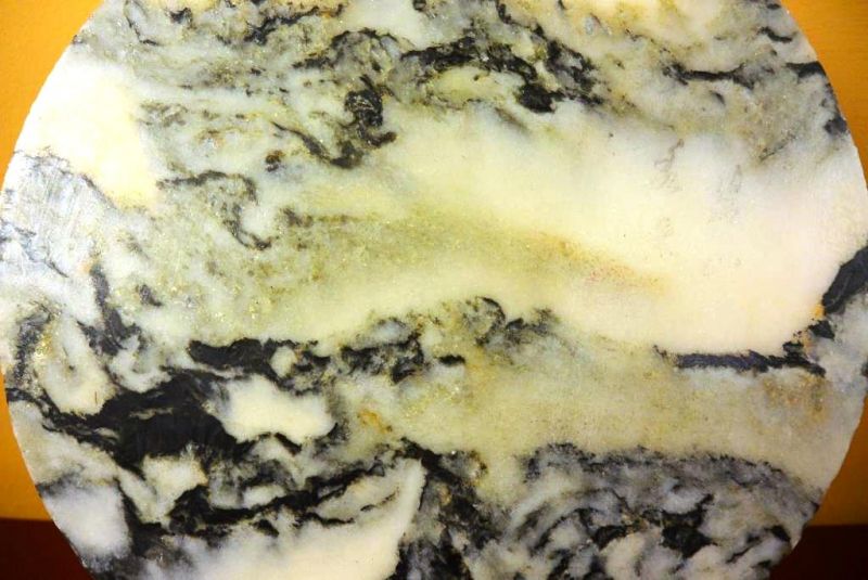 Small Chinese Dali Dreamstone Painting on Marble Panel - Mountain 4 3