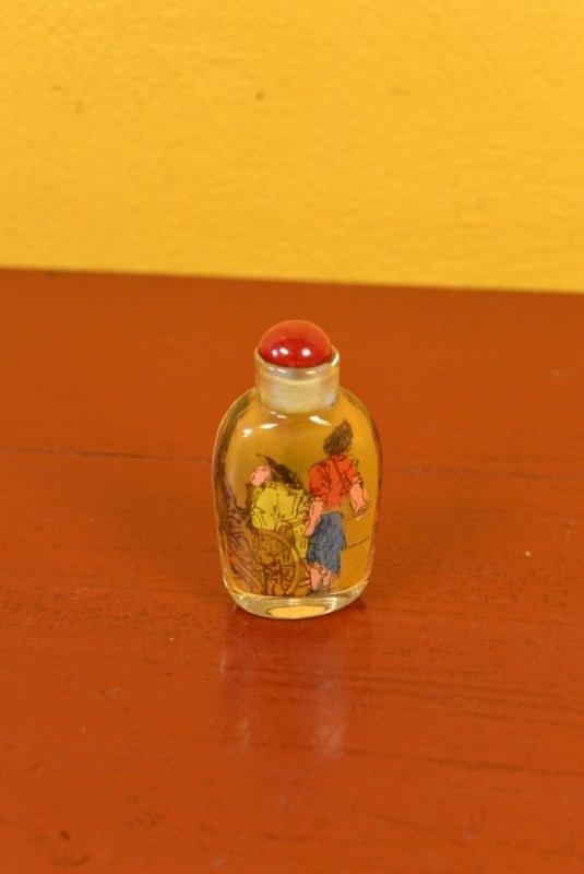 Small Chinese Glass Snuff Bottle Horse 2