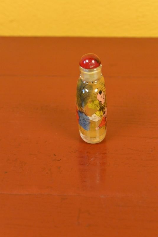 Small Chinese Glass Snuff Bottle Shaolin Monk 3