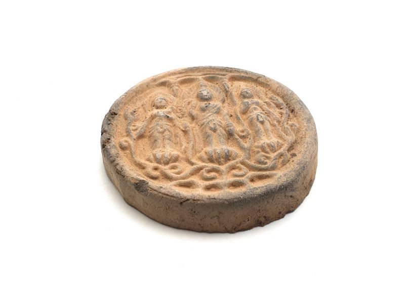 Small Chinese Terracotta plate Tibetan Reliquary 3