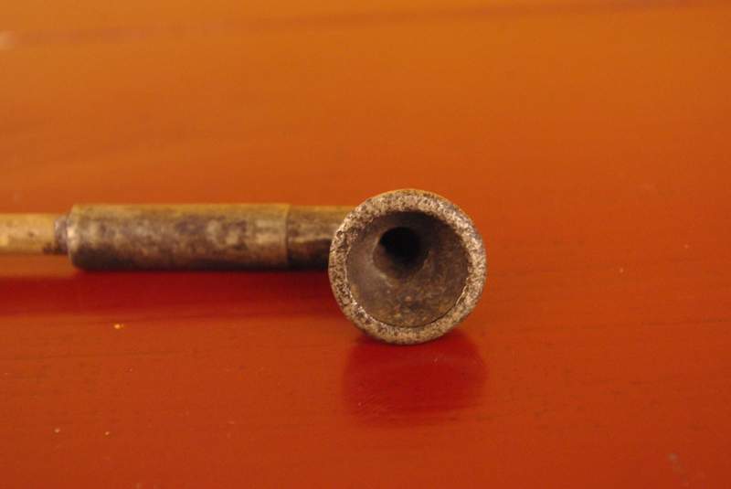 Small Chinese wood and metal old Pipe 4