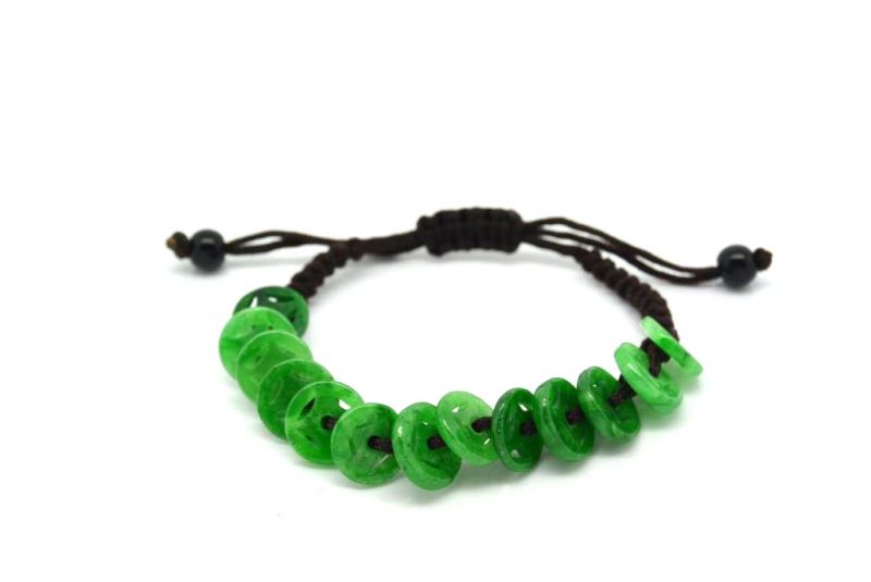 Small Jade Bracelet Green Bi Disk 2