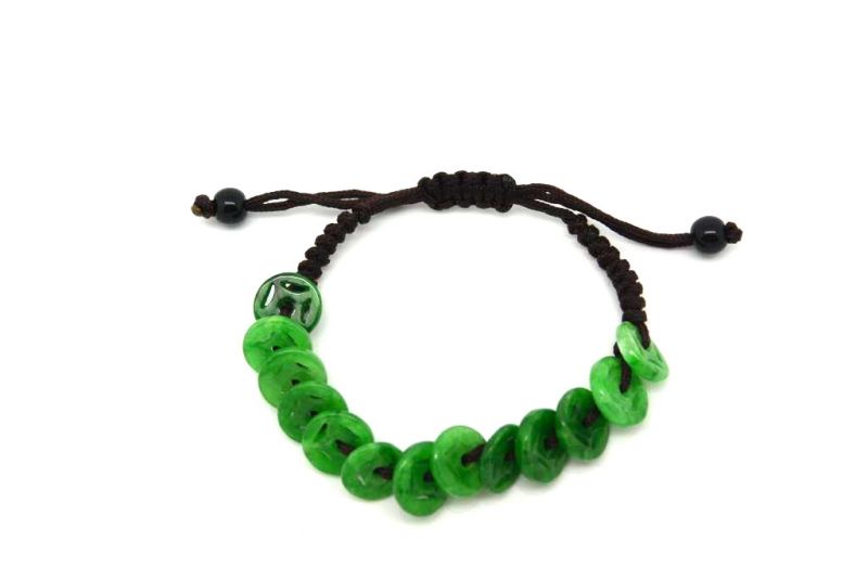Small Jade Bracelet Green Bi Disk 3
