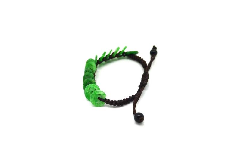 Small Jade Bracelet Green Bi Disk 4