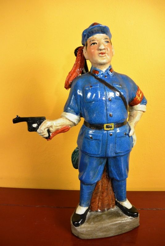 Soldier bisque pottery statue 1