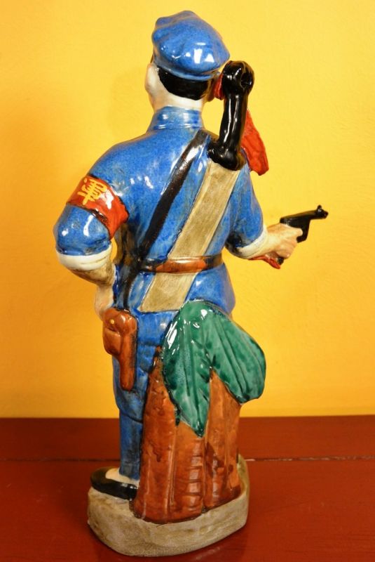 Soldier bisque pottery statue 5