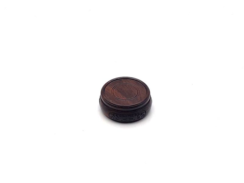 Soporte de madera redondo chino grabado 5cm 1