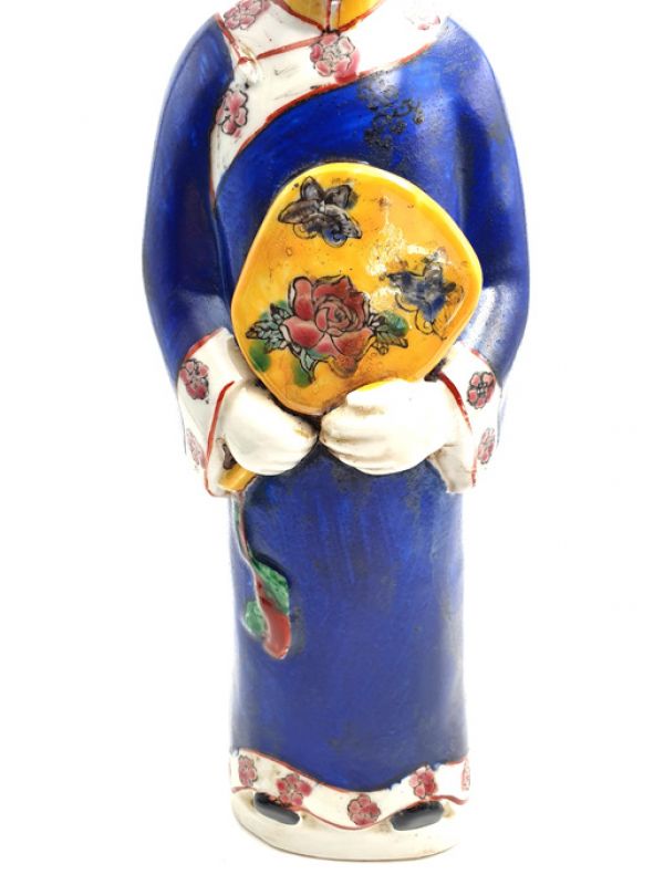 Standing Chinese Empress polychrome statue 3