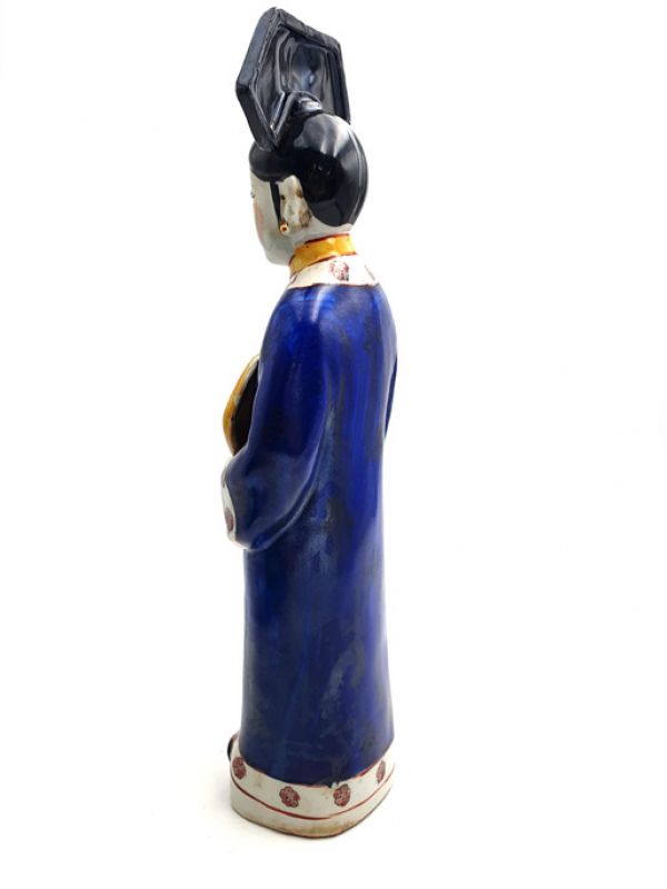 Standing Chinese Empress polychrome statue 5