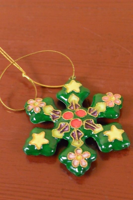 Star in Cloisonné Green 3