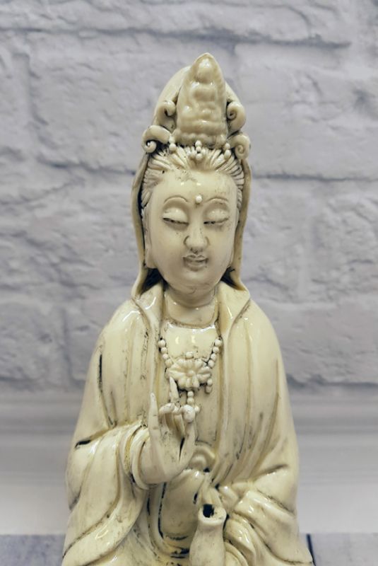 Statue chinoise blanche - Porcelaine Dehua - Déesse 2