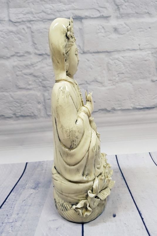 Statue chinoise blanche - Porcelaine Dehua - Déesse 5
