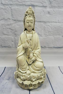 Statue chinoise blanche - Porcelaine Dehua - Déesse